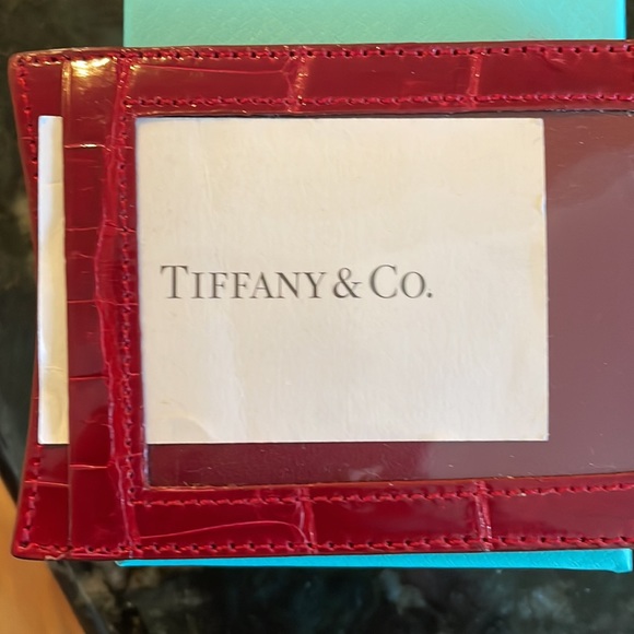 NEVER USED Tiffany & Co. Red Crocodile Card case - Picture 5 of 5